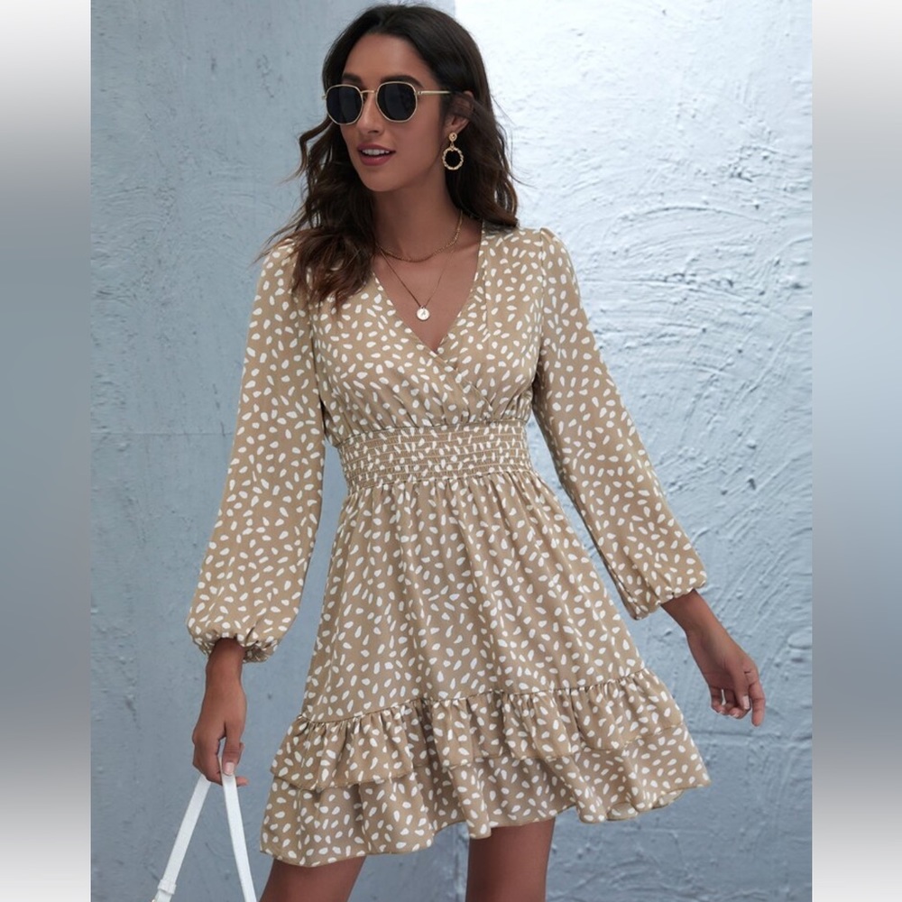 Speckled print dress